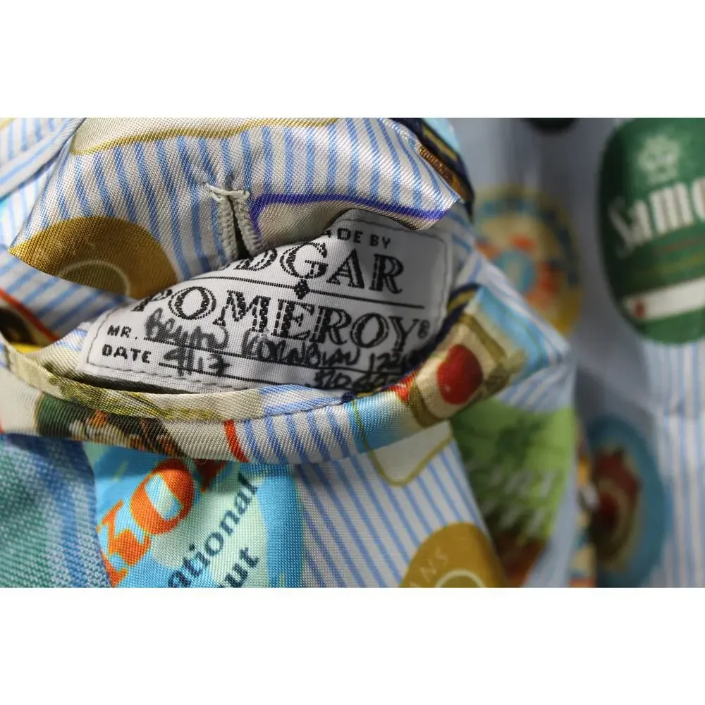 Edgar Pomeroy Bespoke Sport Coat Blazer Bespoke 42L Blue Plaid - Picture 8 of 9